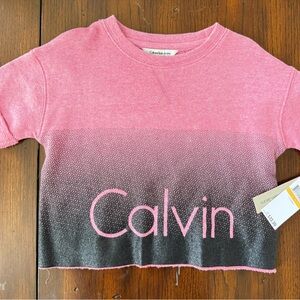 Calvin Klein Pink and Black Crop Top
